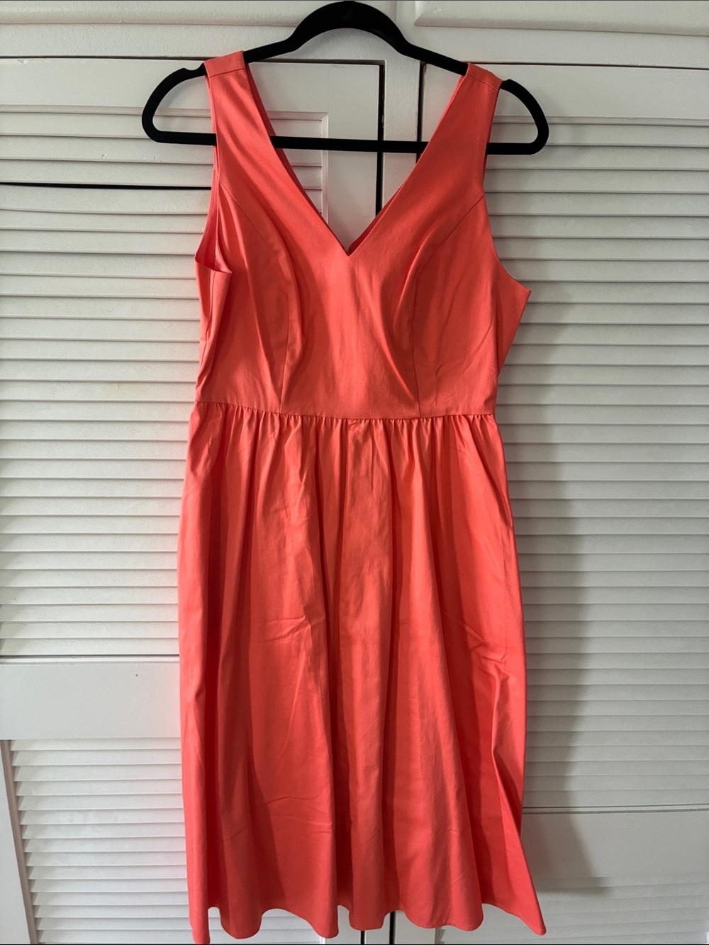 Marilyn Monroe Coral Midi Dress with V-Neck